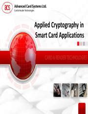 encryption algorithm used in smart cards|Applied Cryptography in Smart Card Applications .